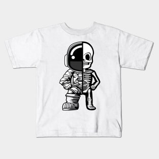 astronaut half skeleton Kids T-Shirt